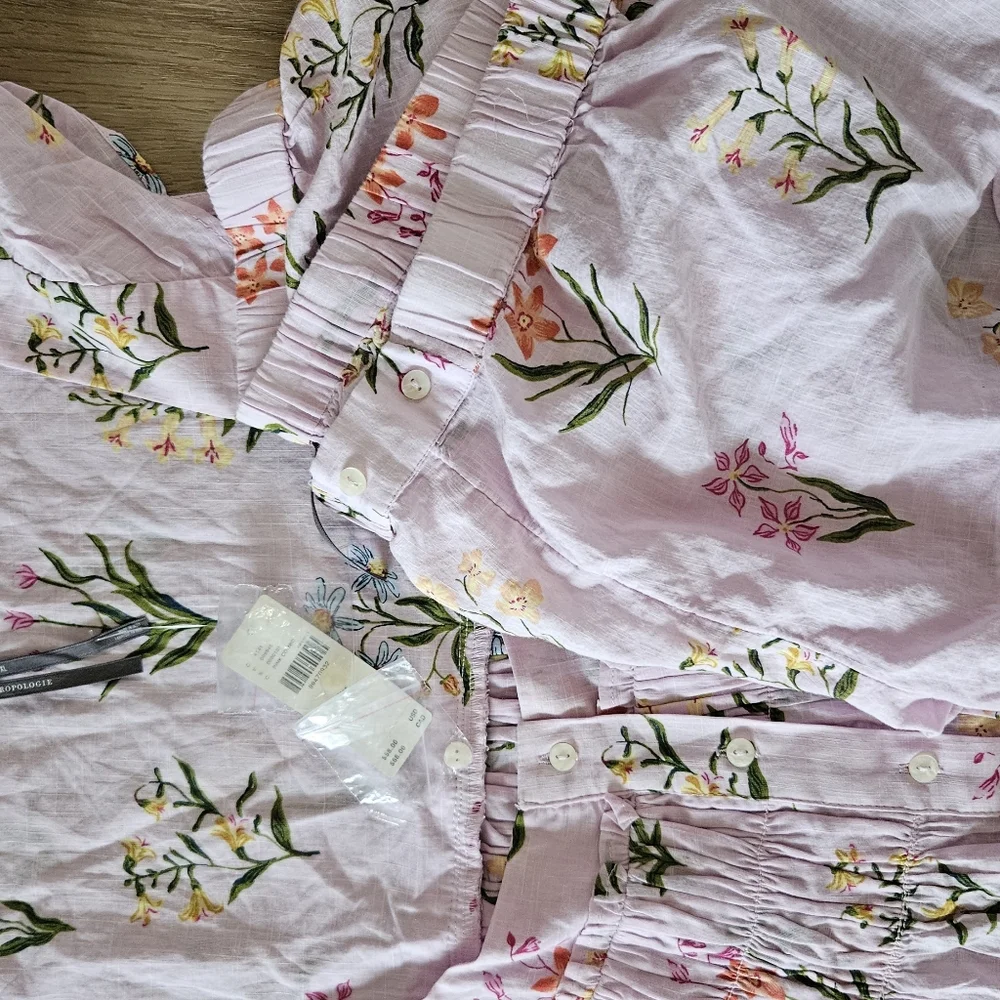 NWT Anthropologie Women’s Pink Floral Smocked Tank & Shorts Sleep Set Size L XL - Picture 13 of 13